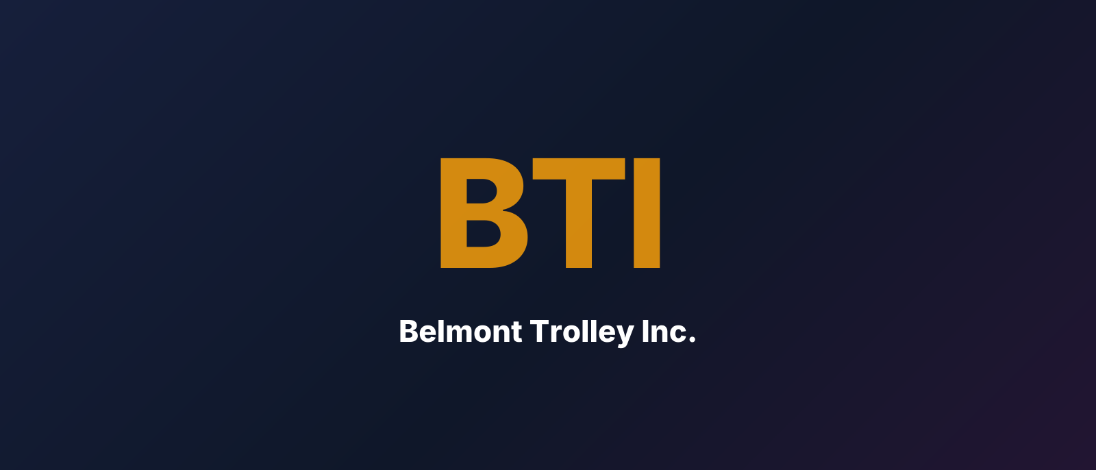 Belmont Trolley Inc.