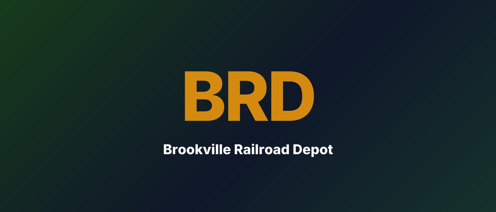 Brookville Railroad Depot
