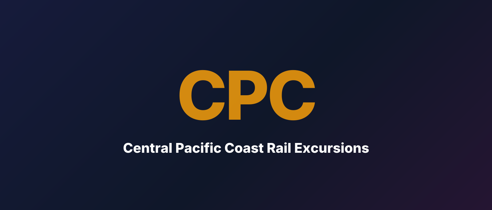 Central Pacific Coast Rail Excursions