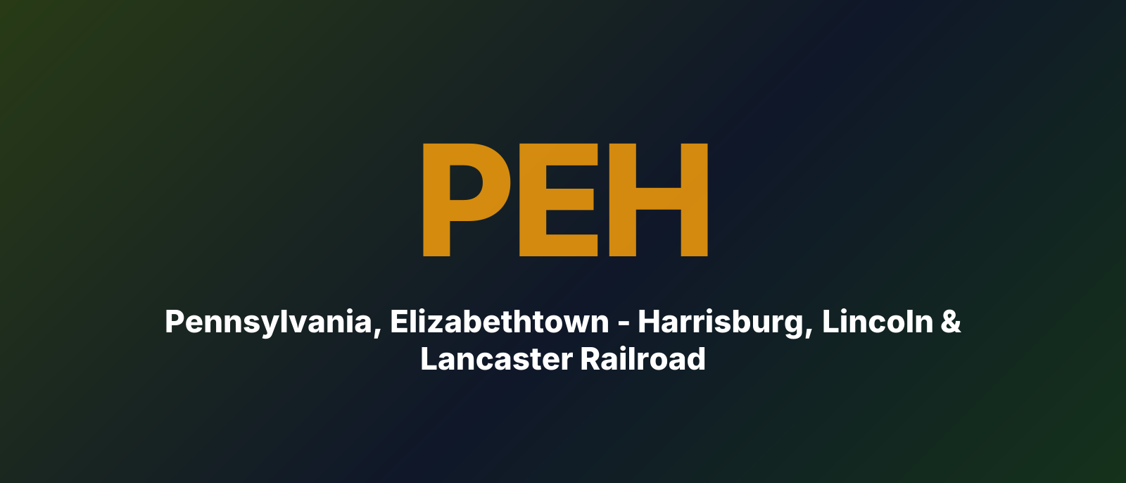 Harrisburg, Lincoln & Lancaster Railroad