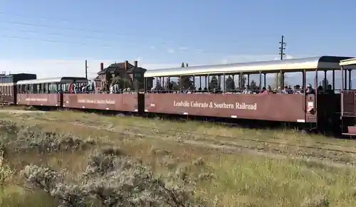 Leadville Railroad tourist train near the Leadville depot