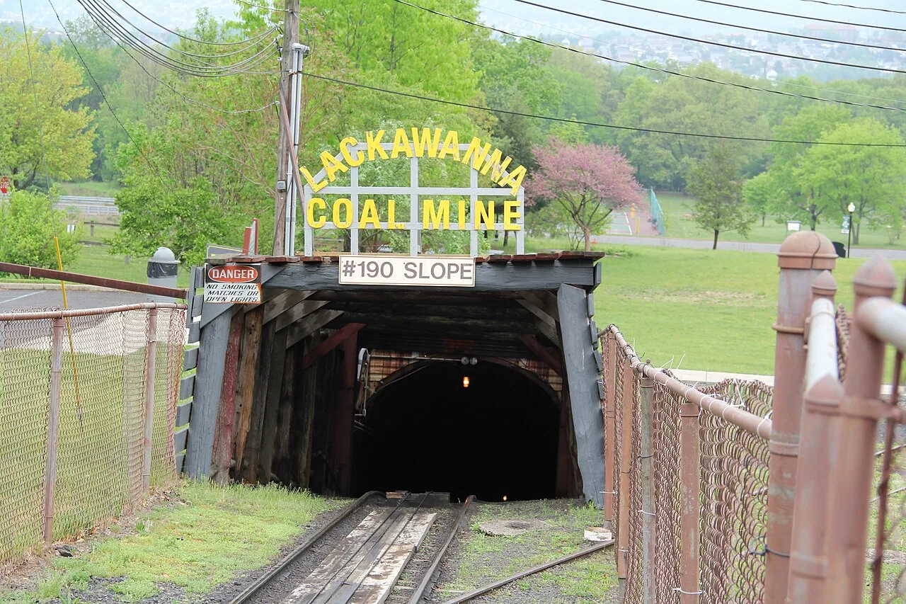 Lackawanna Coal Mine Tour entrance and mine-car structure